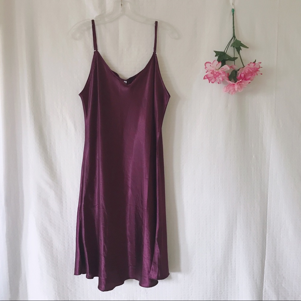 Purple slip dress